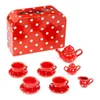 Bigjigs Toys Červená bodkovaná čajová súprava Náhľad obrázku produktu 6