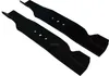 Two black lawnmower blades are shown against a white background. Anteprima dell’immagine prodotto