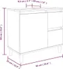 Badschrank Weiß 65x33x60 cm Holzwerkstoff Produktbild-Vorschau 12