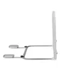 A side view of a white and gray bed rail on a white background. Voir les images du produit
