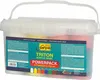 A clear, well-lit studio shot of a large plastic tub filled with bottles of acrylic paint. Anteprima dell’immagine prodotto
