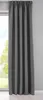 A dark gray curtain hangs in front of a window, with a hint of greenery visible outside. Produktbild-Vorschau