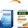 Two product boxes for mineral supplements are shown side-by-side, with an orange arrow indicating a transition or comparison between them. Anteprima dell’immagine prodotto