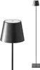 A close-up view of a floor lamp's shade and a full view of the lamp on a white background. Produktbild-Vorschau
