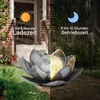 Solarlampen für Außen, Gartenleuchten, Solar Lotus Garten Produktbild-Vorschau 3