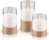 Goobay LED Echtwachs Kerzen im Glas 3er Set IP20 weiß Produktbild-Vorschau 3
