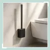 Relaxdays Scopa per WC a parete, da incollare, A x L x P: Anteprima dell’immagine prodotto 2