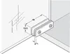 Walteco Nábytkový závěs pro skleněná dvířka 40x13,5mm, Náhled obrázku produktu 3