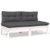 4-tlg. Garten-Lounge-Set mit Kissen Kiefer Massivholz Produktbild-Vorschau 4