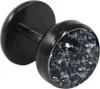 Fake Plug Ohrstecker schwarz Glitterline in verschiedenen Produktbild-Vorschau 1