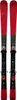 A pair of red and black skis with bindings, presented against a white background. Produktbild-Vorschau