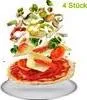 Pizzablech 4er-Set, Edelstahl Rund Pizzaform Pizza Produktbild-Vorschau 3