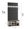 Flurset LEO – Schuhschrank mit Sitzbank, 5 Polsterpaneele & Produktbild-Vorschau 3