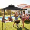 TRMLBE Pavillon de jardin pour barbecue, gris. Pavillon de Voir les images du produit 10