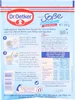 The back of a Dr. Oetker vanilla pudding mix package, showing preparation instructions and nutritional information. Produktbild-Vorschau