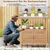 COSTWAY Table à plantes, armoire de jardin en bois, armoire Voir les images du produit 5