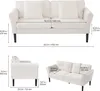 SucceBuy Canapé Loveseat deux places (176 cm), petit canapé Voir les images du produit 8