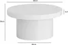 FineBuy Table basse blanche brillante 60 cm ronde – petite Voir les images du produit 3