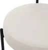 A close-up view of the textured fabric seat of a chair with black metal legs. Produktbild-Vorschau