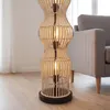 Bodenleuchte Korbschirm 111 cm Bambus für 4x E27 Boho Produktbild-Vorschau 5