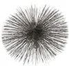 A close-up, top-down view of a chimney brush with black bristles and a silver metal threaded connector. Podgląd zdjęcia produktu