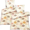A set of bedding with a floral pattern is displayed against a white background. Produktbild-Vorschau