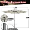 Wolketon 3m-3.5m Parasol de marché avec manivelle UV40+ Voir les images du produit 2