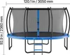 VEVOR trampolino da esterno a terra 305 x 305 cm con rete Anteprima dell’immagine prodotto 8
