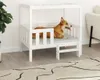 vidaXL Lit pour chien Blanc 95,5x73,5x90 cm Pin massif Voir les images du produit 8