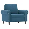 Sessel Blau 60 cm Samt Produktbild-Vorschau 1