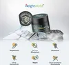 A jar of Himalayan Shilajit Harz product is displayed on a rocky, icy surface, with various feature icons below. Náhled obrázku produktu