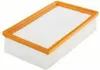 A rectangular vacuum cleaner filter with an orange frame and white pleated material. Anteprima dell’immagine prodotto