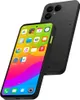 A smartphone with a colorful screen is shown in front of a black smartphone. Produktbild-Vorschau