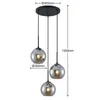 Lindby Hängelampe Jurian, 32 cm, 3-flg., schwarz/rauch, Produktbild-Vorschau 4