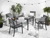 BELIANI Gartentisch Grau und Schwarz Aluminium Kunstholz Produktbild-Vorschau 4