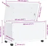 vidaXL Truhe mit Rollen ALTA Weiß 73x39,5x43 cm Massivholz Produktbild-Vorschau 8