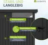 Juskys Metall Gerätehaus Luzern 7,8 m² - wetterfest & Produktbild-Vorschau 5