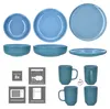 32 ks Kombinovaný servis Jasper ocean blue kamenina 8 osob Náhled obrázku produktu 4