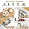 Collage of images showing features and details of a kitchen cart. Produktbild-Vorschau