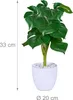 Relaxdays Kunstpflanze Monstera, 2er Set künstliche Produktbild-Vorschau 4