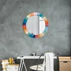 Ø60cm Spiegel - Glasrahmen mit Aufdruck - Wandspiegel Produktbild-Vorschau 5