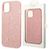 A pink glitter phone case and its packaging are displayed against a white background. Podgląd zdjęcia produktu