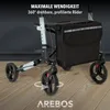 Lekki rollator AREBOS, 6-pozycyjna regulacja wysokości, Podgląd zdjęcia produktu 10