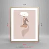 Gerahmtes Poster - Rahmen in heller Eiche - Buntstift Frau Produktbild-Vorschau 5