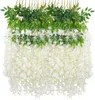 OKWISH 12 Pack künstliche Glyzinien Blumen, Girlande Produktbild-Vorschau 1