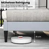 Rama łóżka COSTWAY pod materac 200x140 cm, tapicerowana Podgląd zdjęcia produktu 6