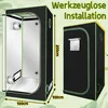 VINGO Growzelt 100x100x200cm Grow Tent, Growbox, Produktbild-Vorschau 2