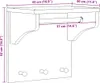 Wandgarderobe SANDNES 43x30x42 cm Massivholz Kiefer, Produktbild-Vorschau 11