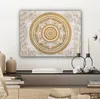 MuchoWow® - Leinwandbilder - Mandala - Blumen - Gold - Weiß Produktbild-Vorschau 7