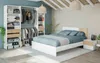 Ary - Grande Armoire, 196x187h cm Blanc, 3 Tiroirs Voir les images du produit 4